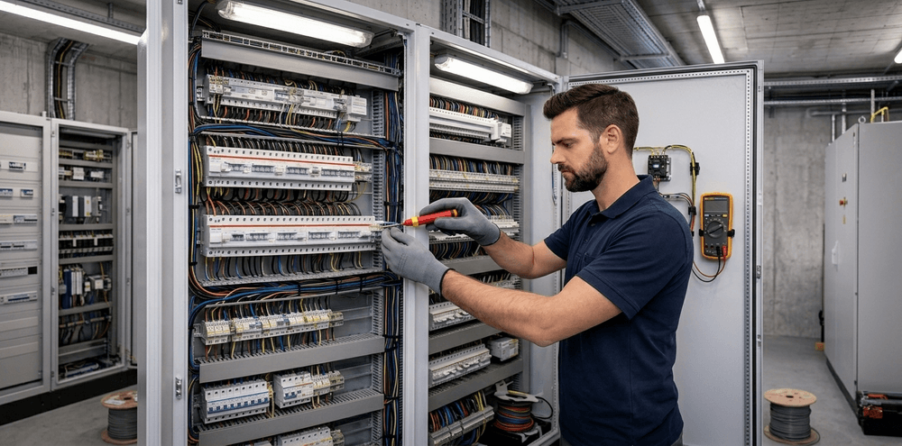 Elektriker für Elektroinstallation, Wartung und Reparatur. Fachgerechte Elektroarbeiten für Haus, Wohnung und Gewerbe.