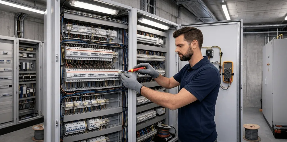 Elektriker für Elektroinstallation, Wartung und Reparatur. Fachgerechte Elektroarbeiten für Haus, Wohnung und Gewerbe.